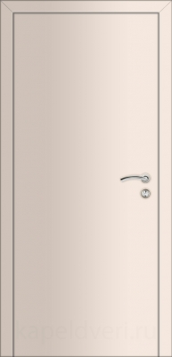 Межкомнатная дверь Капель Classic ПВХ гладкая моноколор кремовый 9001