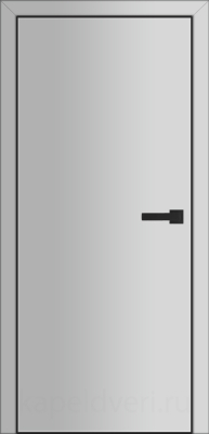 Межкомнатная дверь Капель Classic ПВХ гладкая моноколор светло-серый 7047